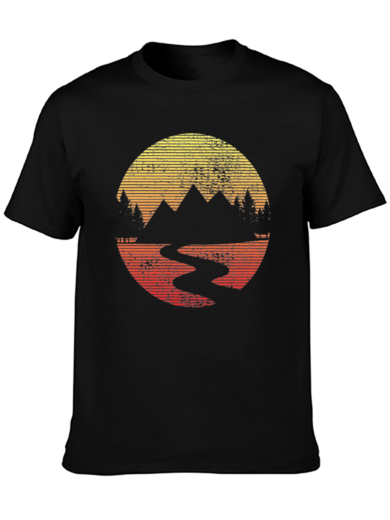 Retro Mountain Sunset T-Shirt