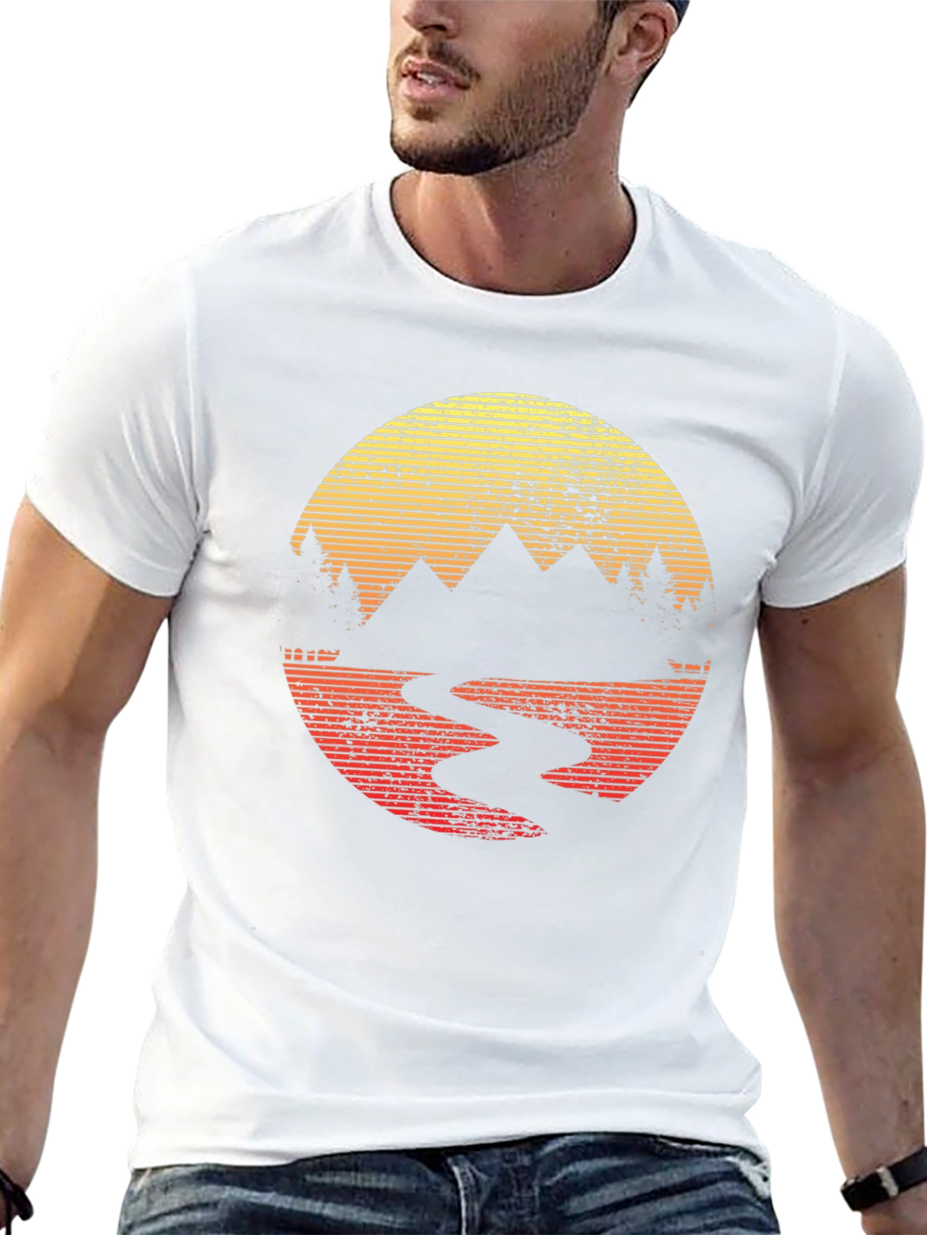 Retro Mountain Sunset T-Shirt
