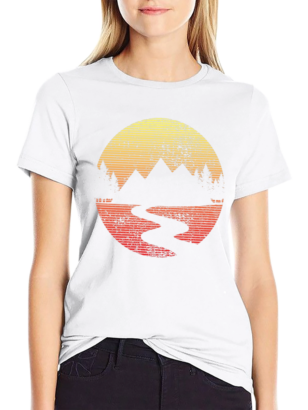 Retro Mountain Sunset T-Shirt