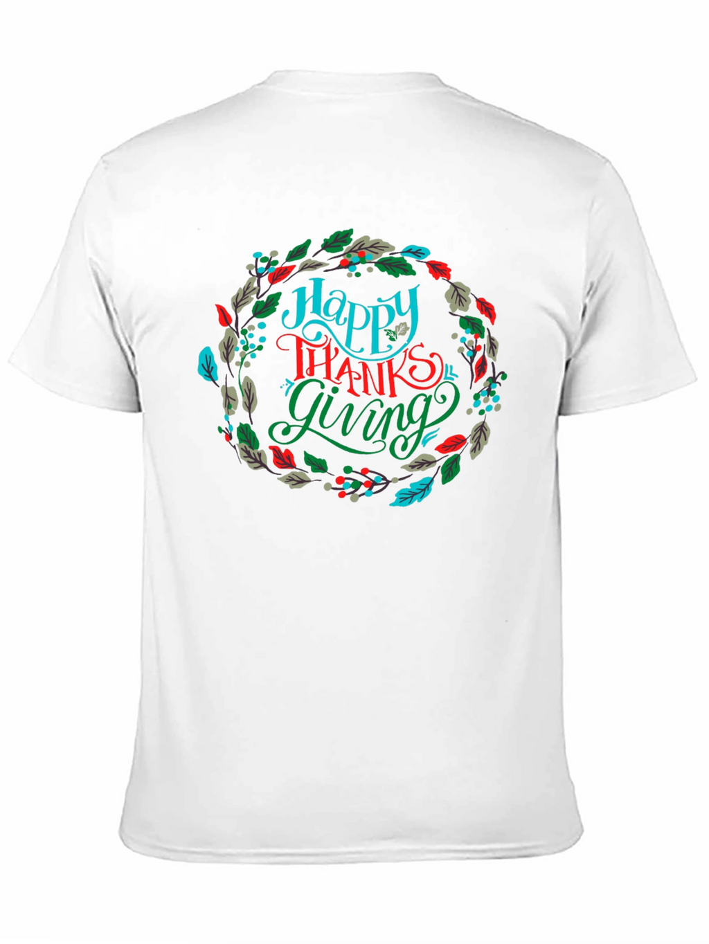 Happy Thanksgiving Wreath Graphic T-Shirt