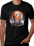 Halloween Moon Witch T-Shirt