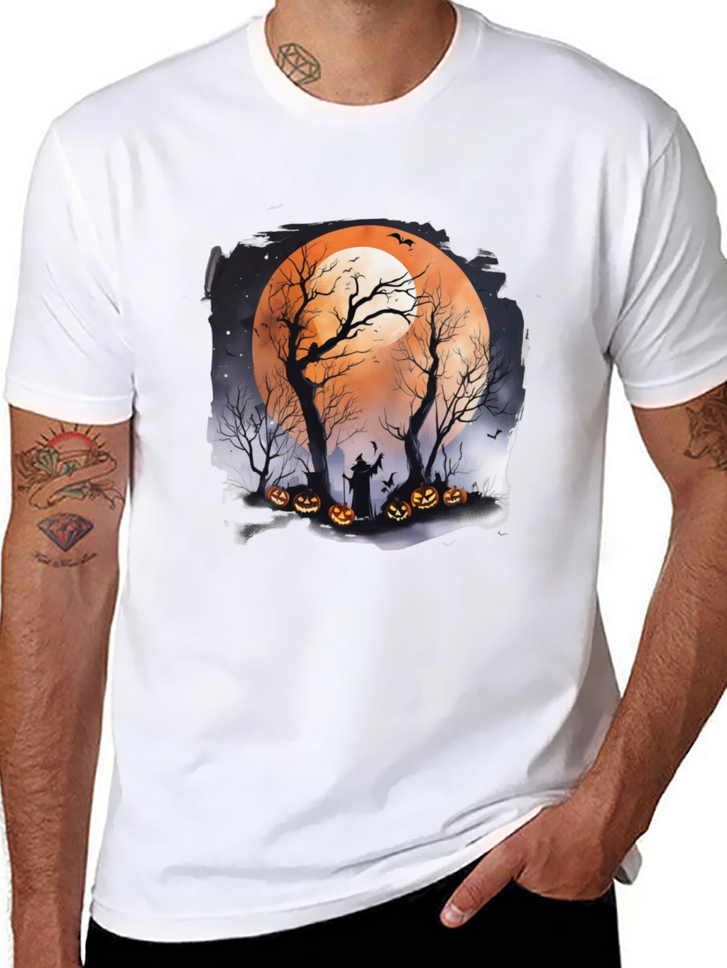 Halloween Moon Witch T-Shirt