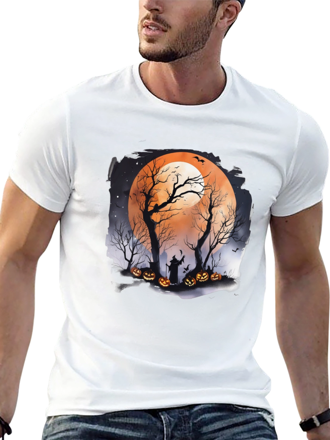 Halloween Moon Witch T-Shirt