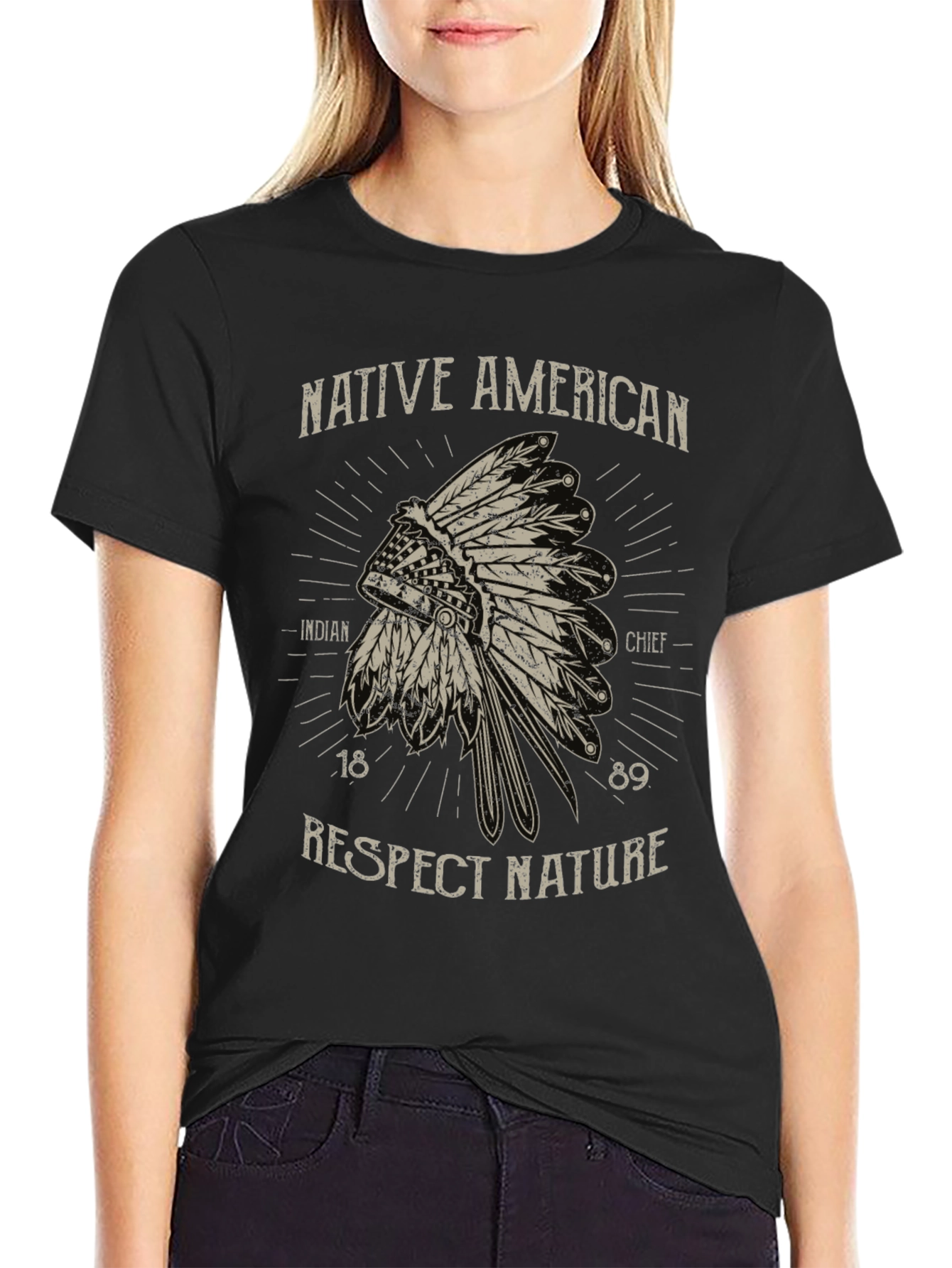 Native American Chief T-Shirt - Respect Nature