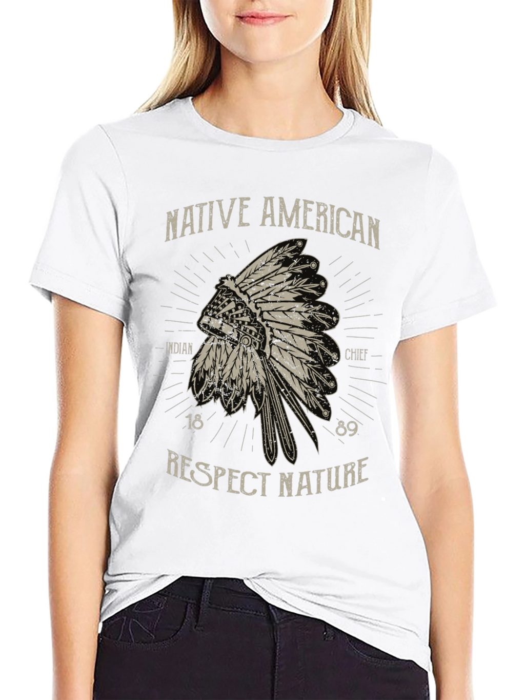Native American Chief T-Shirt - Respect Nature