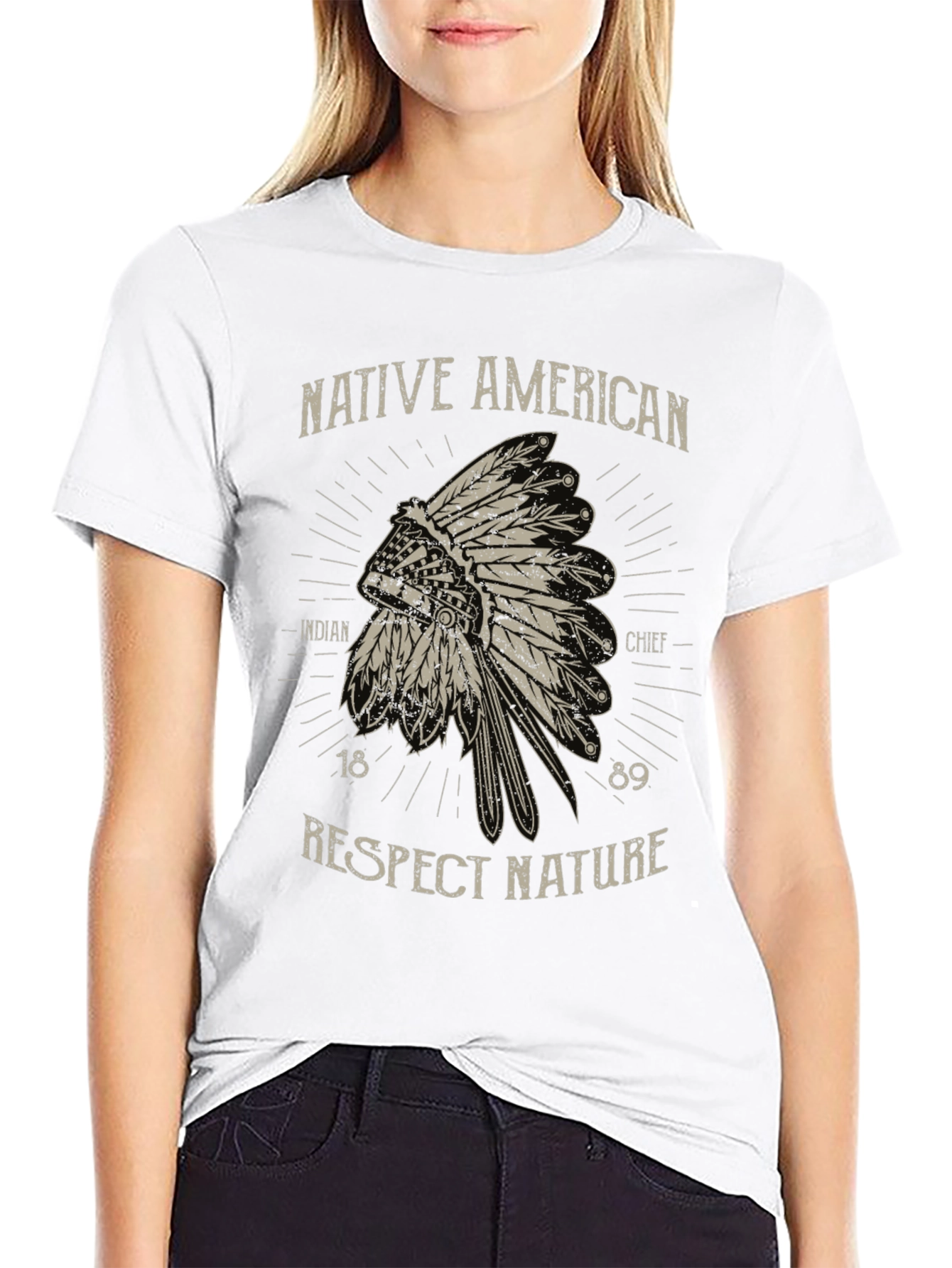 Native American Chief T-Shirt - Respect Nature