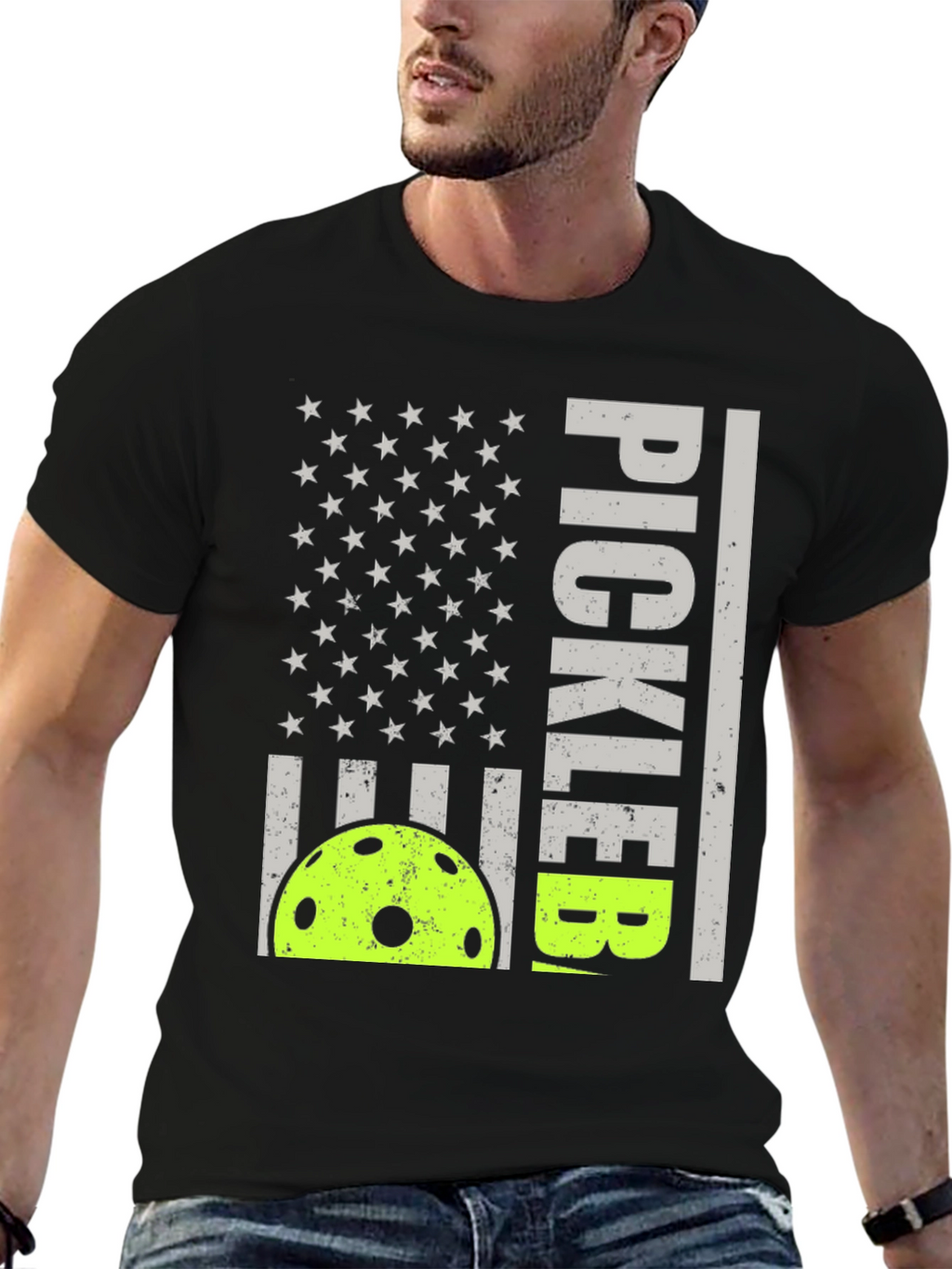 Pickleball American Flag Graphic Tee