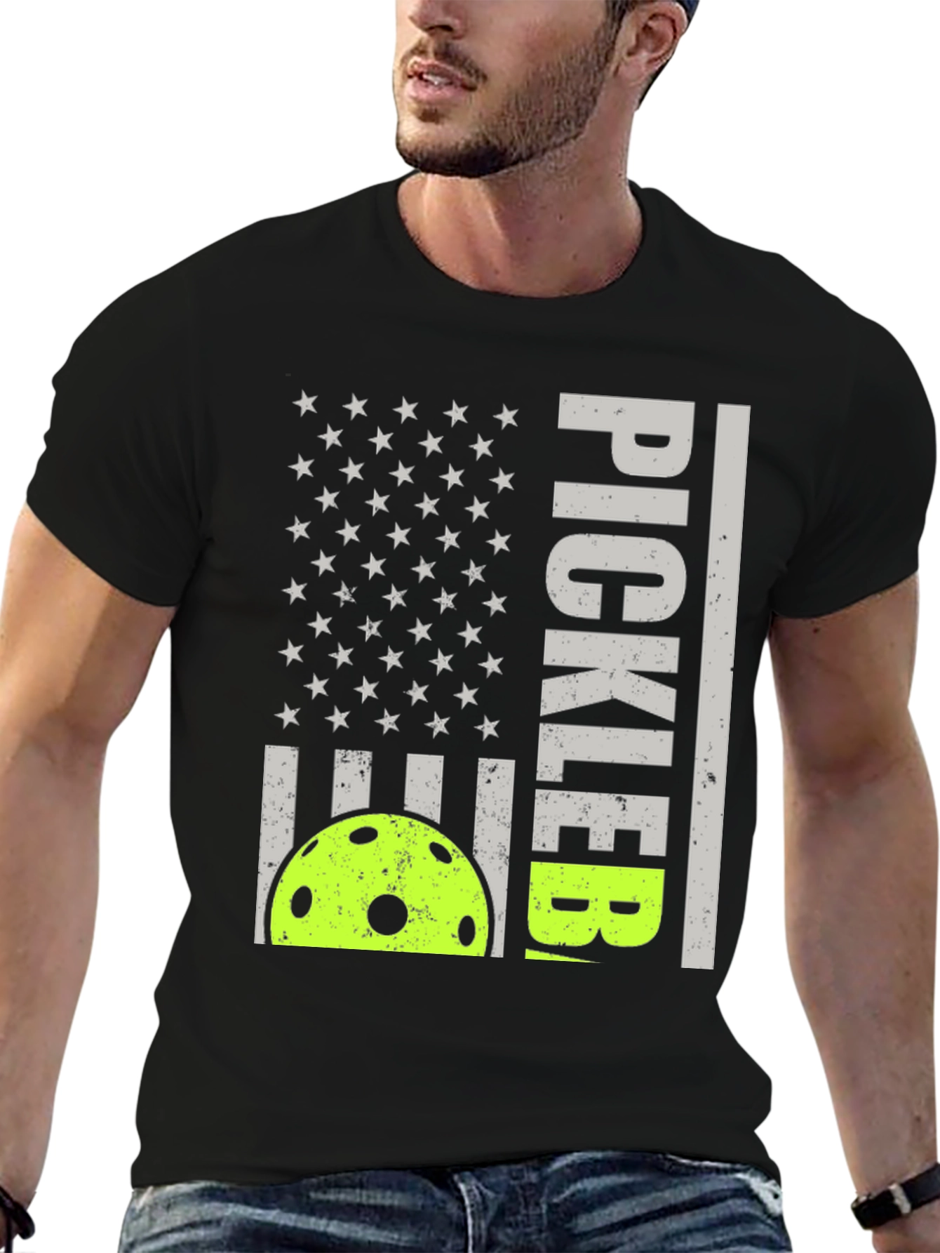 Pickleball American Flag Graphic Tee