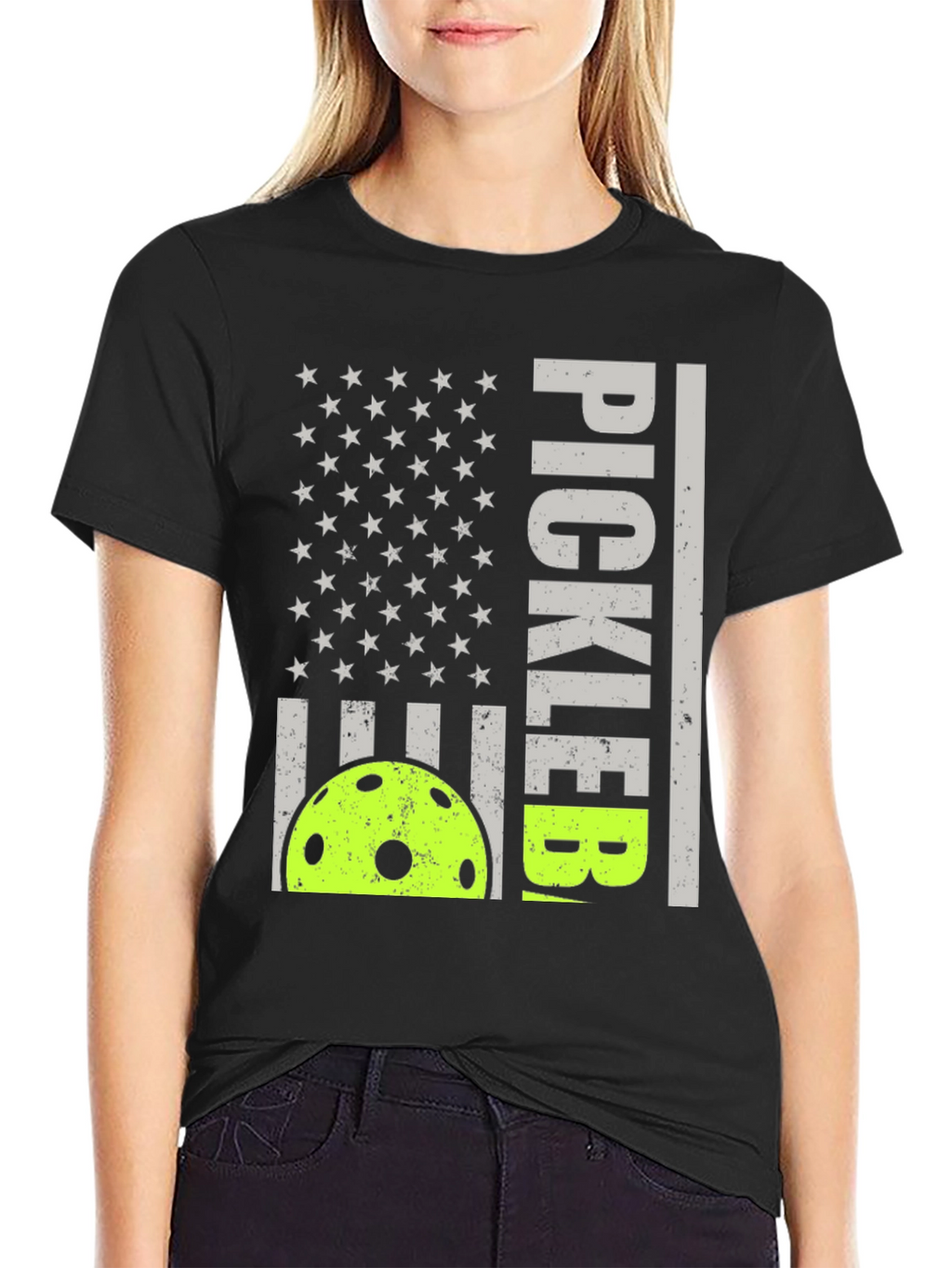 Pickleball American Flag Graphic Tee