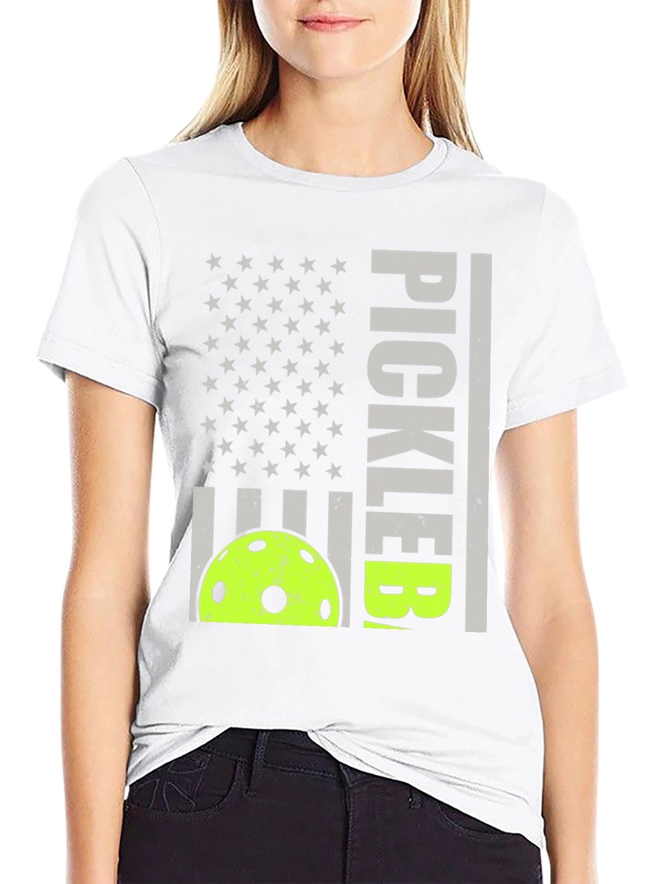 Pickleball American Flag Graphic Tee