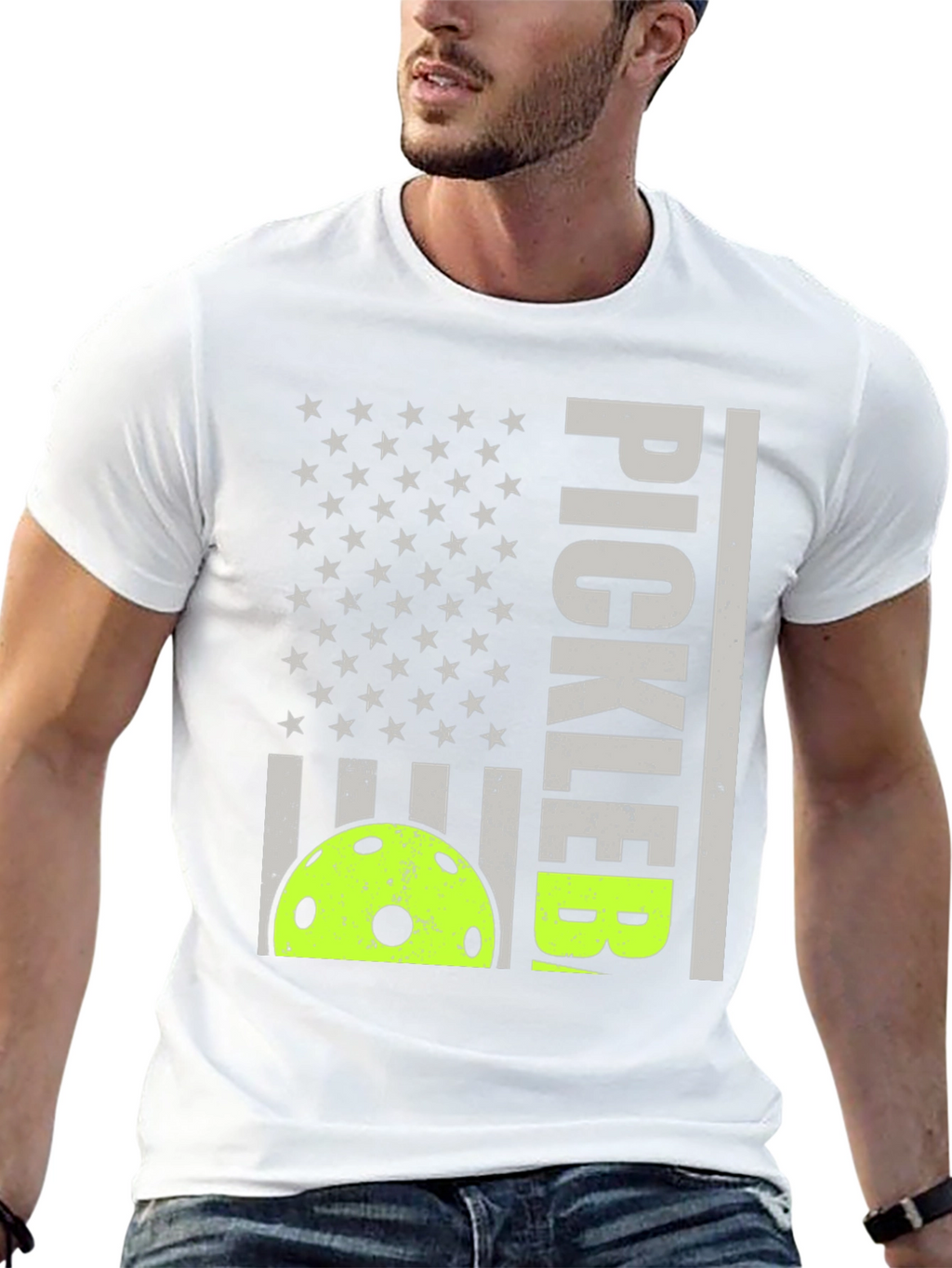 Pickleball American Flag Graphic Tee