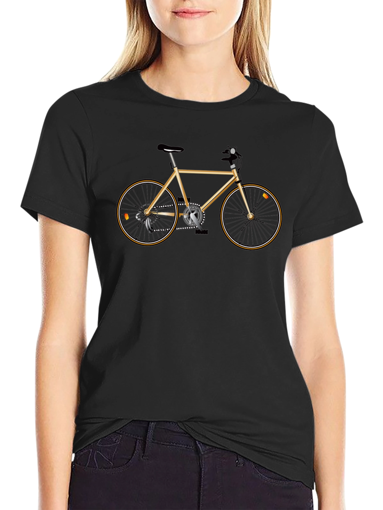 Mens Graphic T-Shirt with Bicycle Design