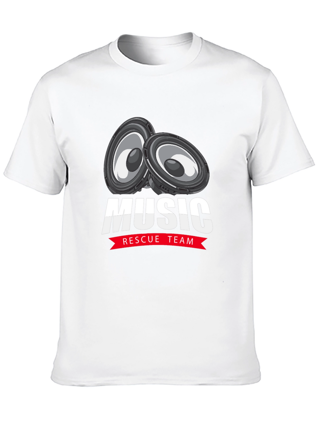 Music Rescue Team Graphic T-Shirt - Black