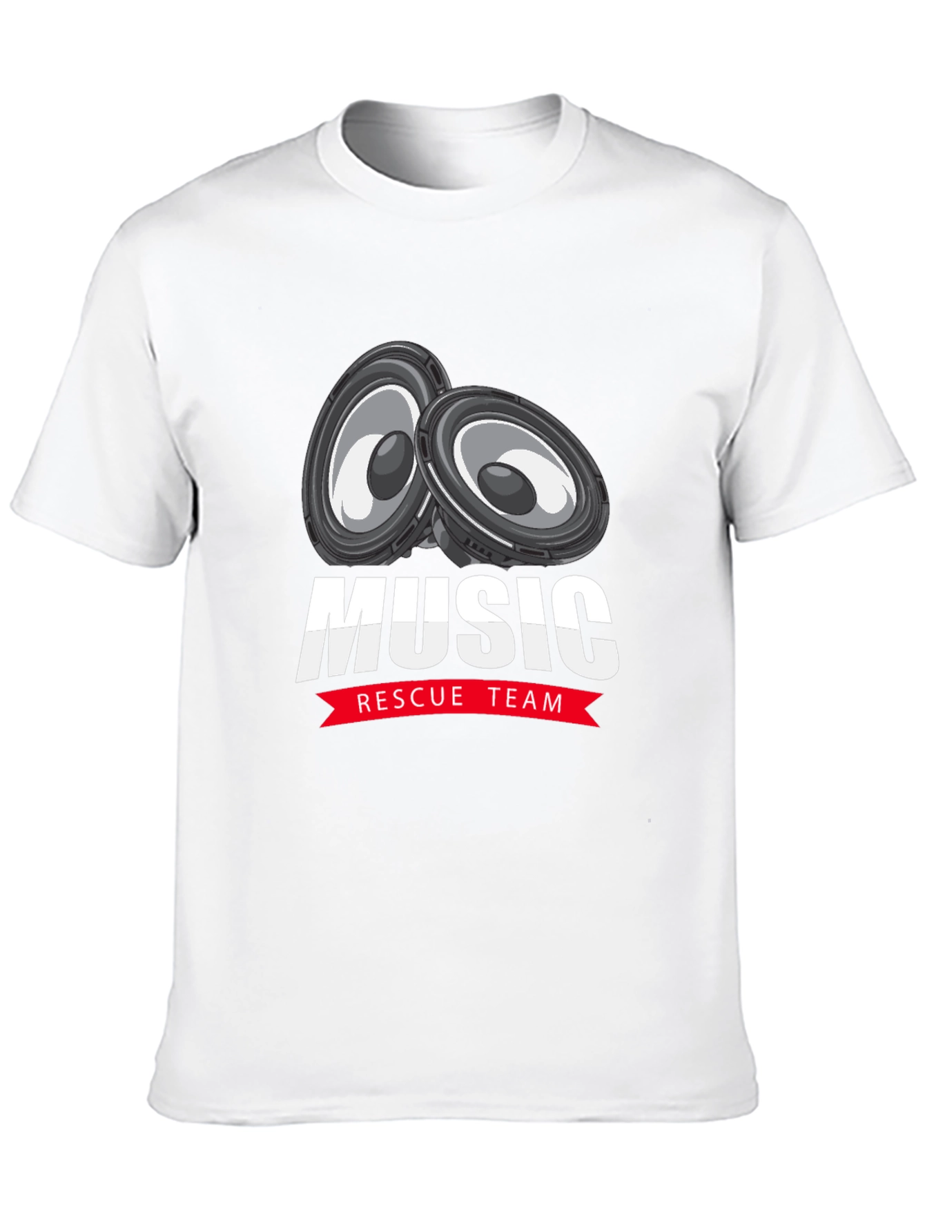 Music Rescue Team Graphic T-Shirt - Black