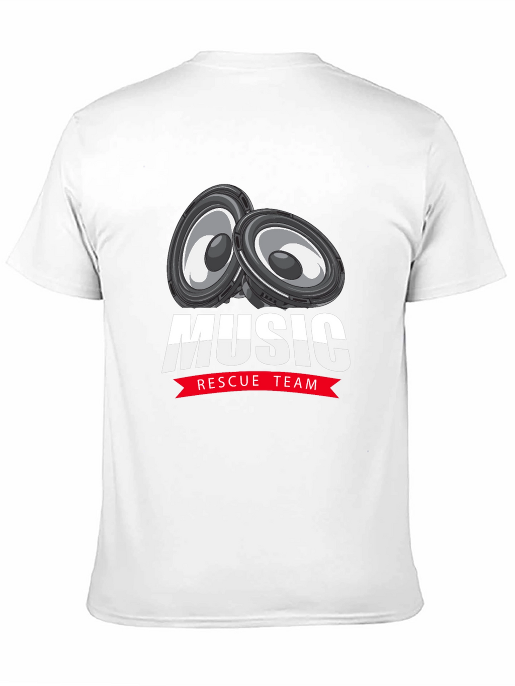 Music Rescue Team Graphic T-Shirt - Black