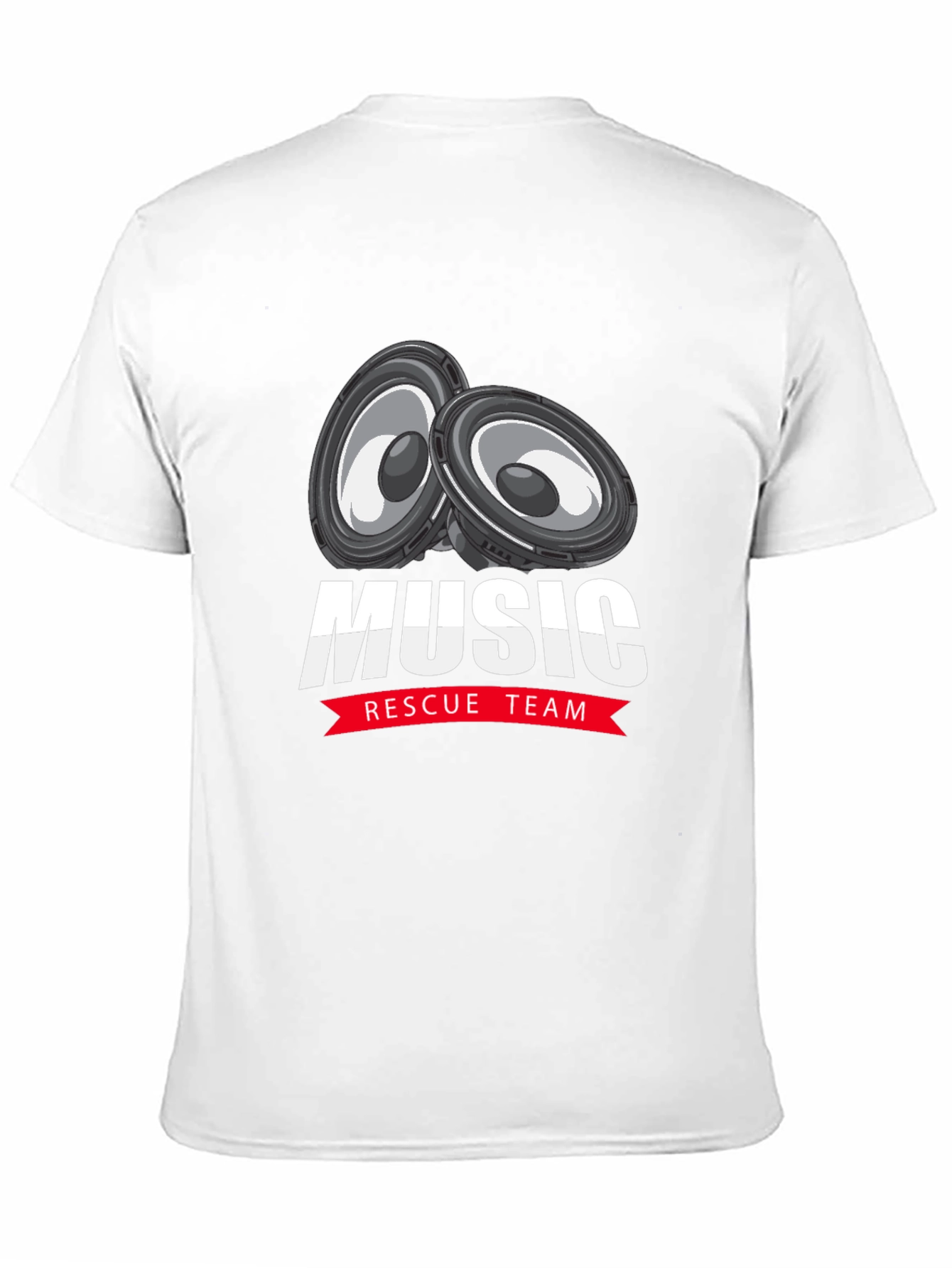 Music Rescue Team Graphic T-Shirt - Black