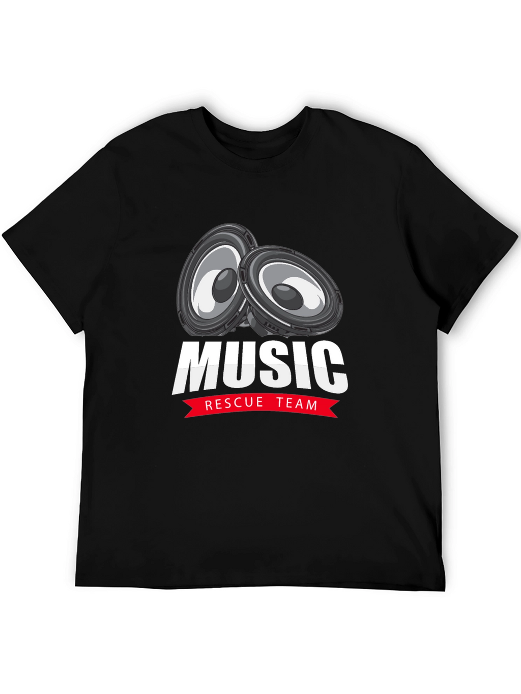 Music Rescue Team Graphic T-Shirt - Black
