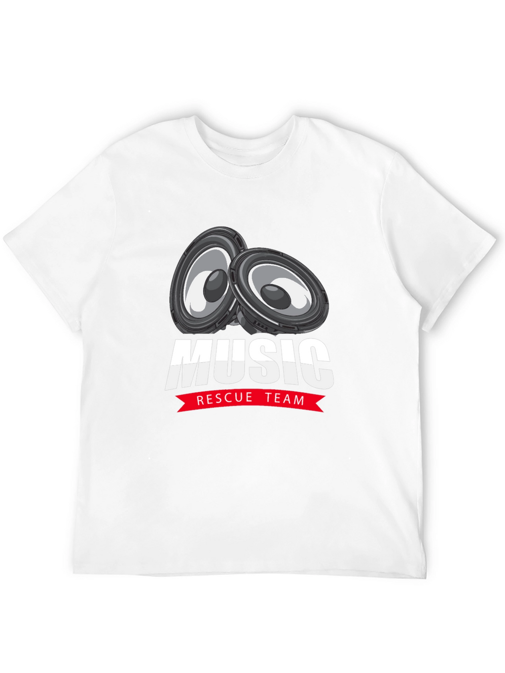 Music Rescue Team Graphic T-Shirt - Black