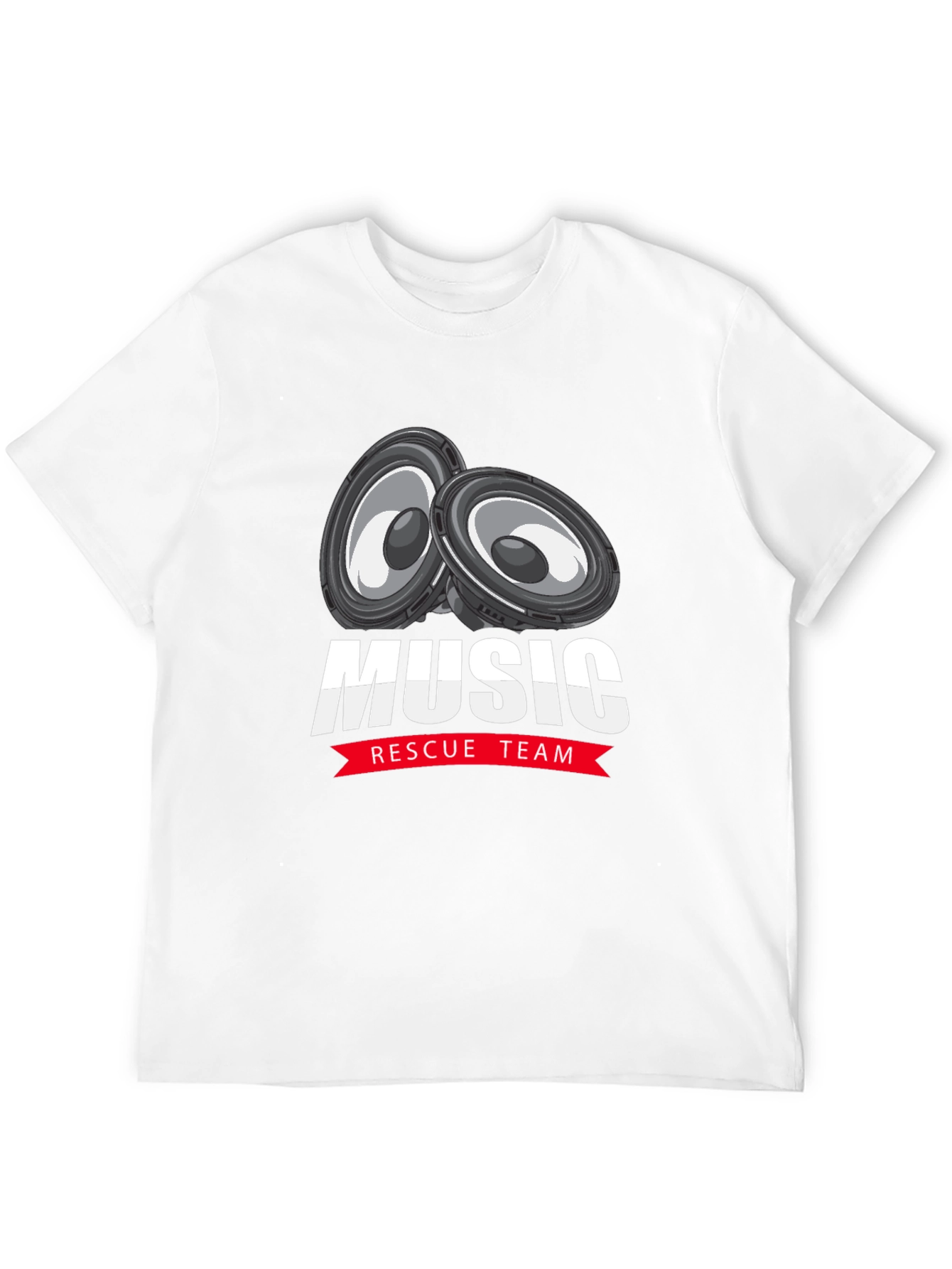 Music Rescue Team Graphic T-Shirt - Black