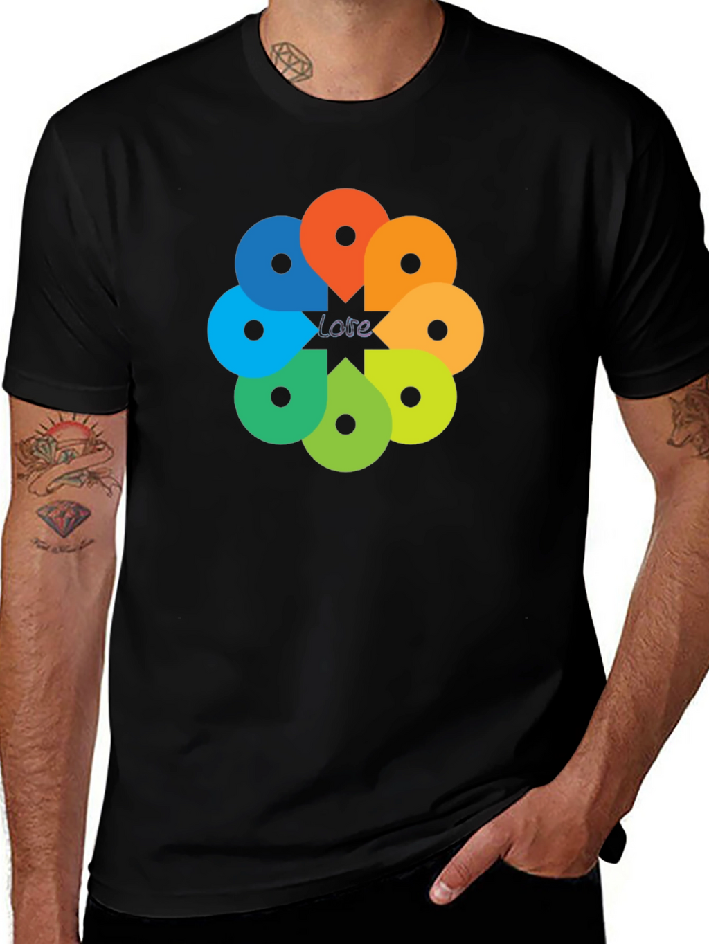 Love Geolocation Flower T-Shirt