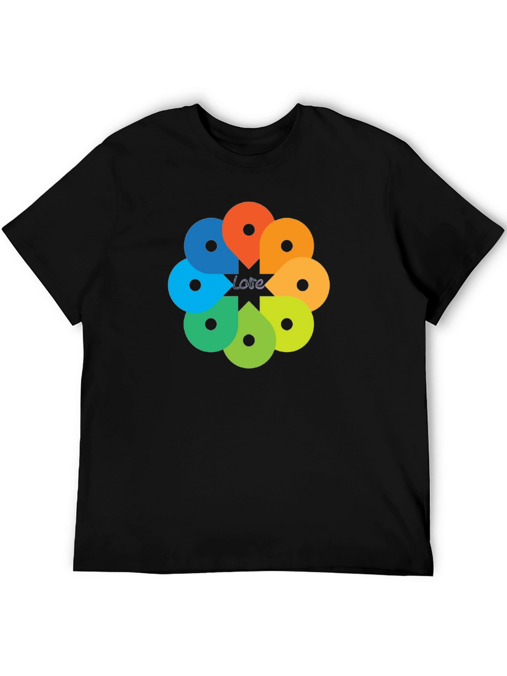 Love Geolocation Flower T-Shirt