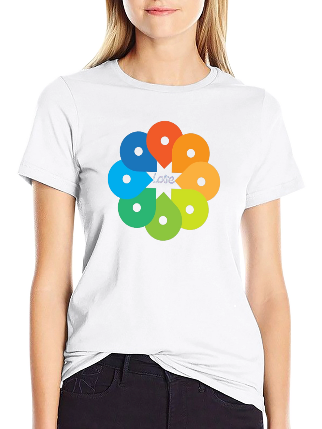 Love Geolocation Flower T-Shirt