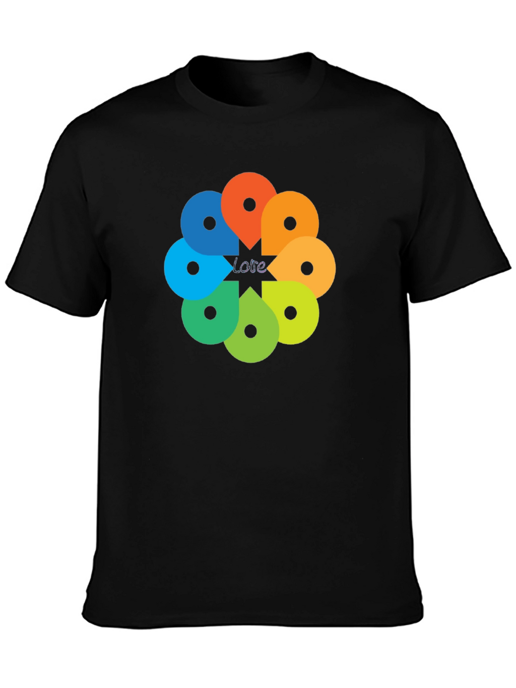 Love Geolocation Flower T-Shirt