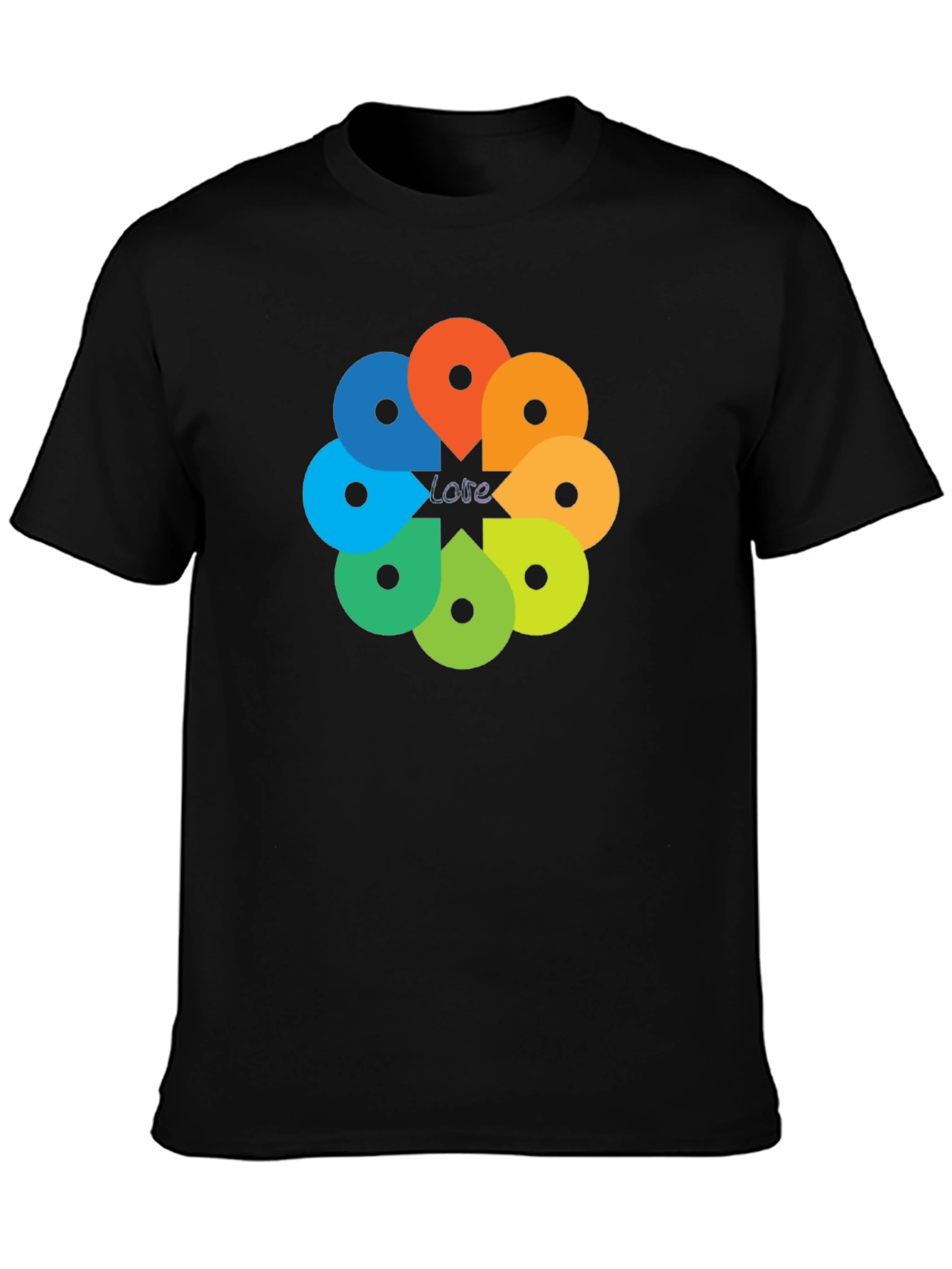 Love Geolocation Flower T-Shirt
