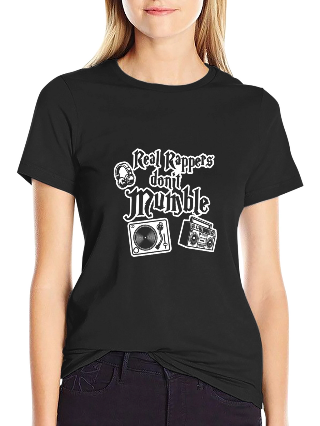 Real Rappers Dont Mumble Graphic Tee