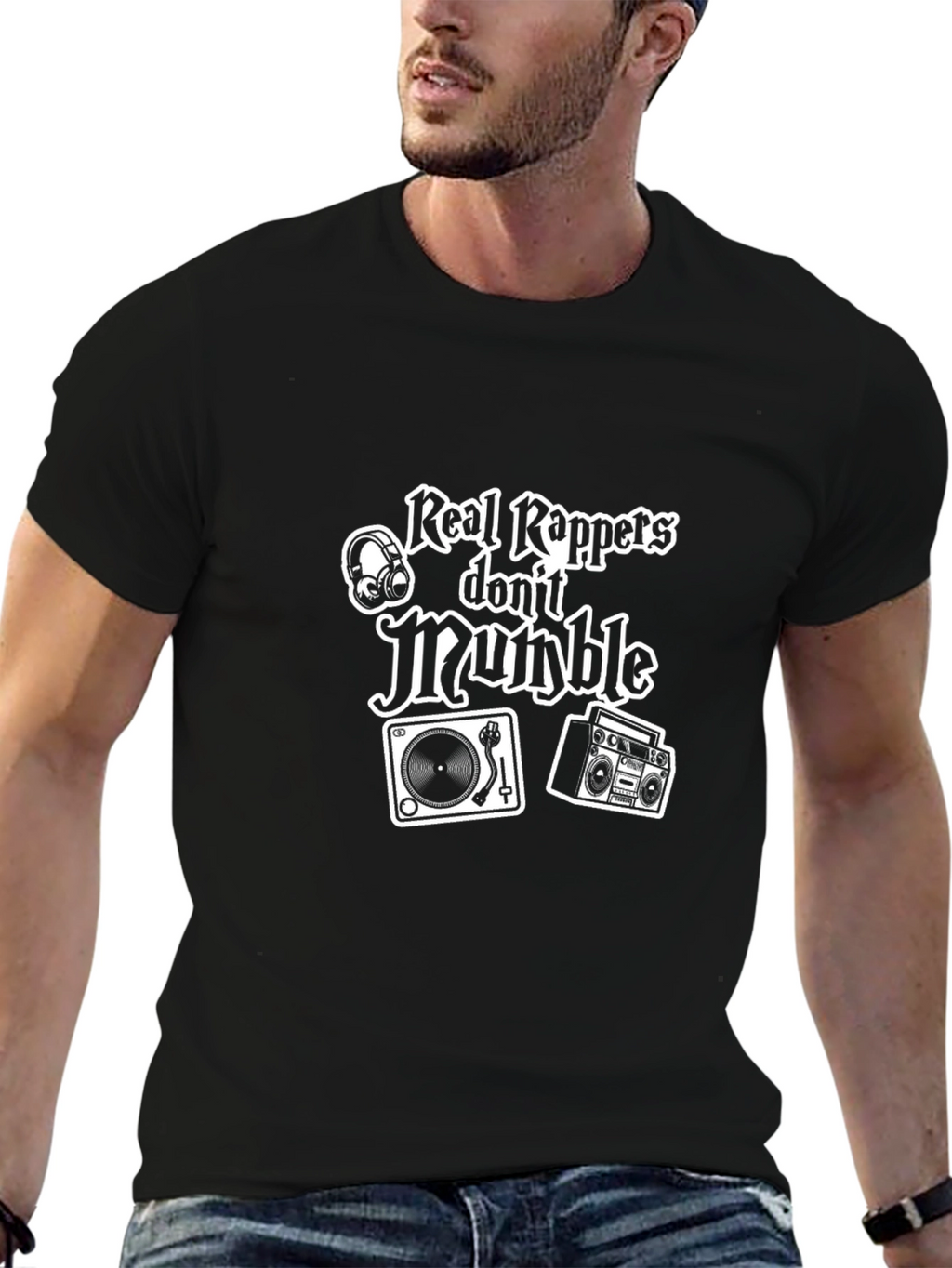Real Rappers Dont Mumble Graphic Tee