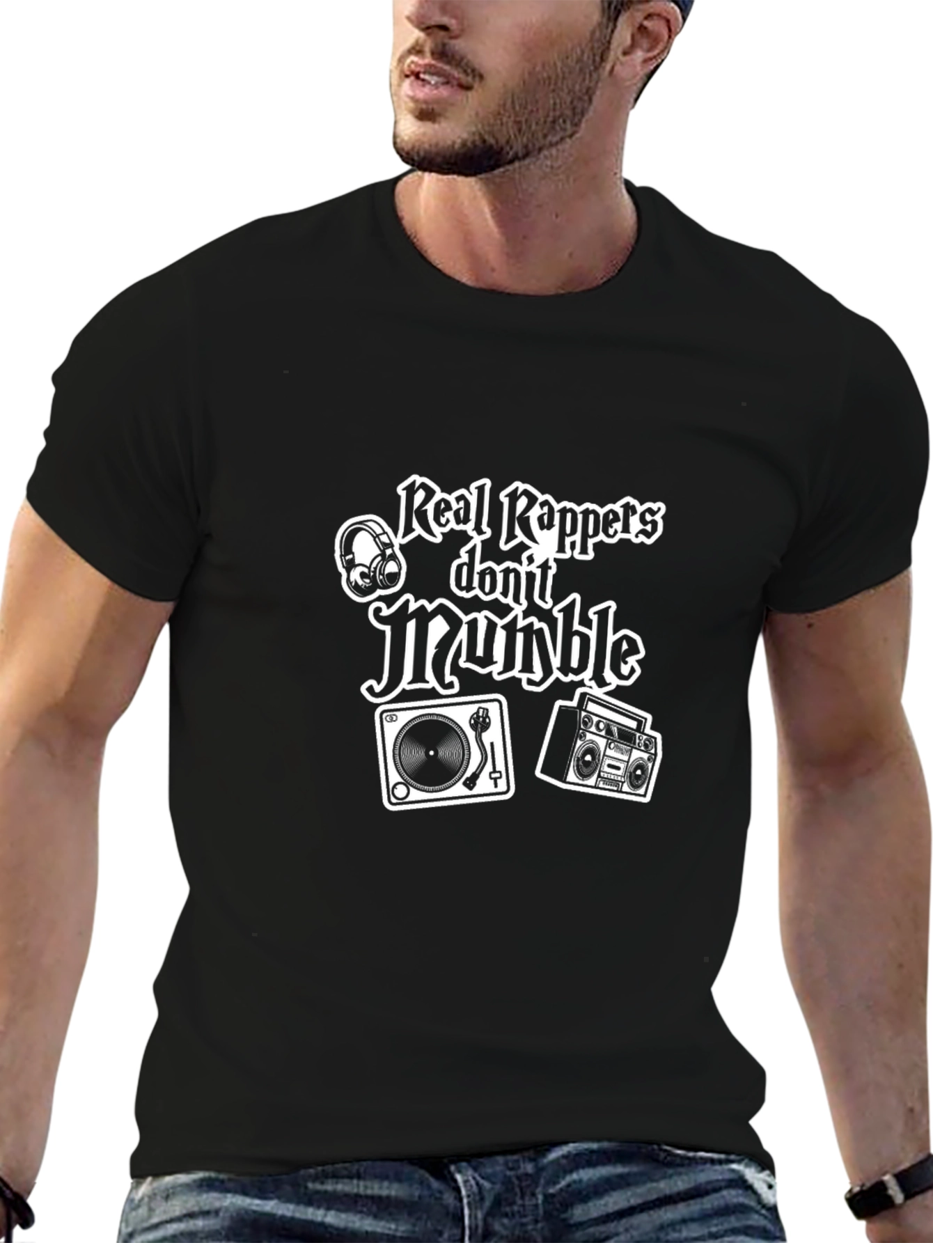 Real Rappers Dont Mumble Graphic Tee