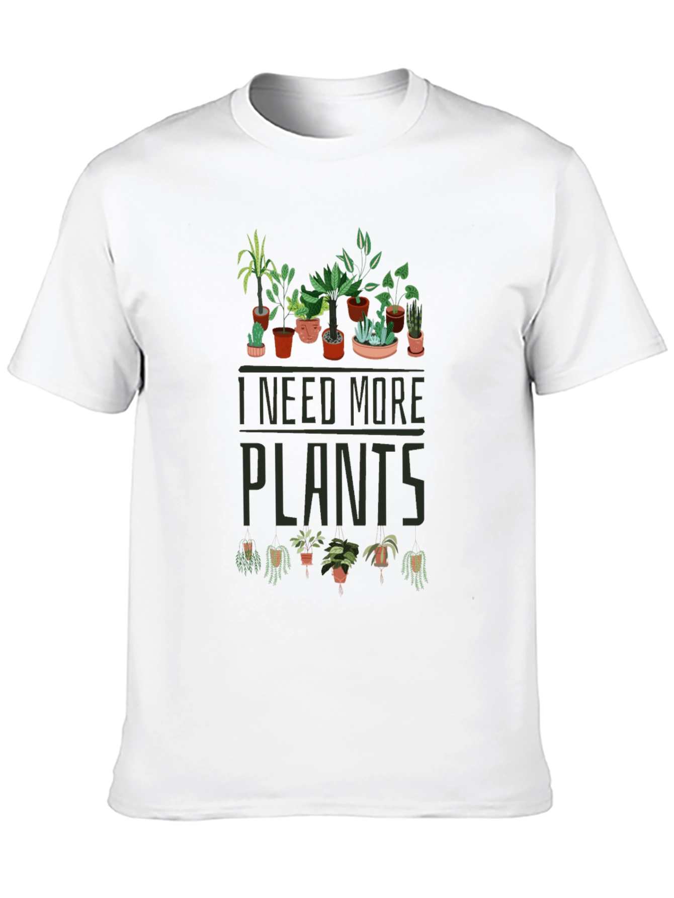 I Need More Plants T-Shirt - Black
