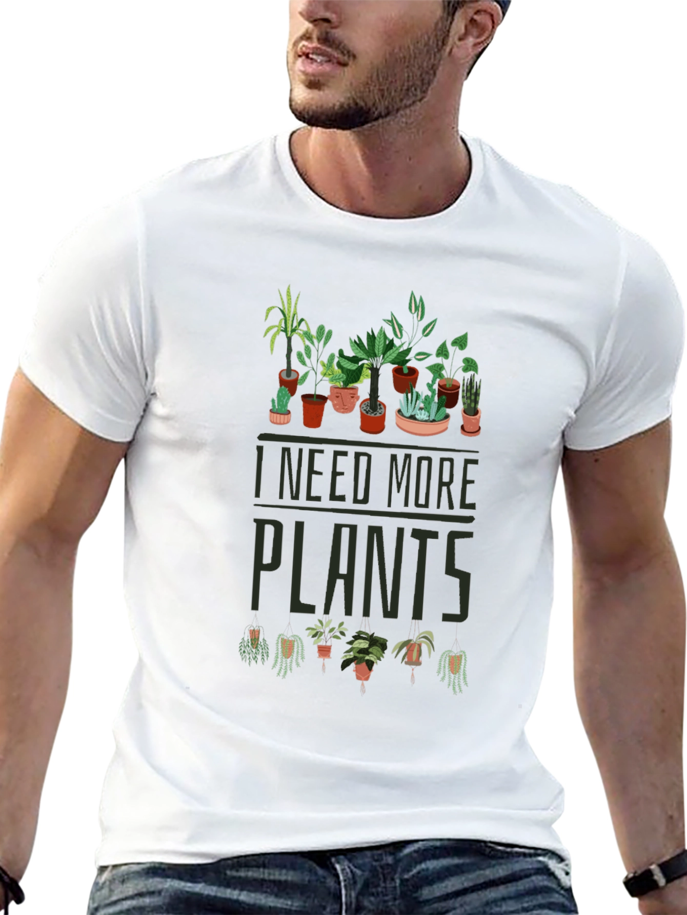 I Need More Plants T-Shirt - Black