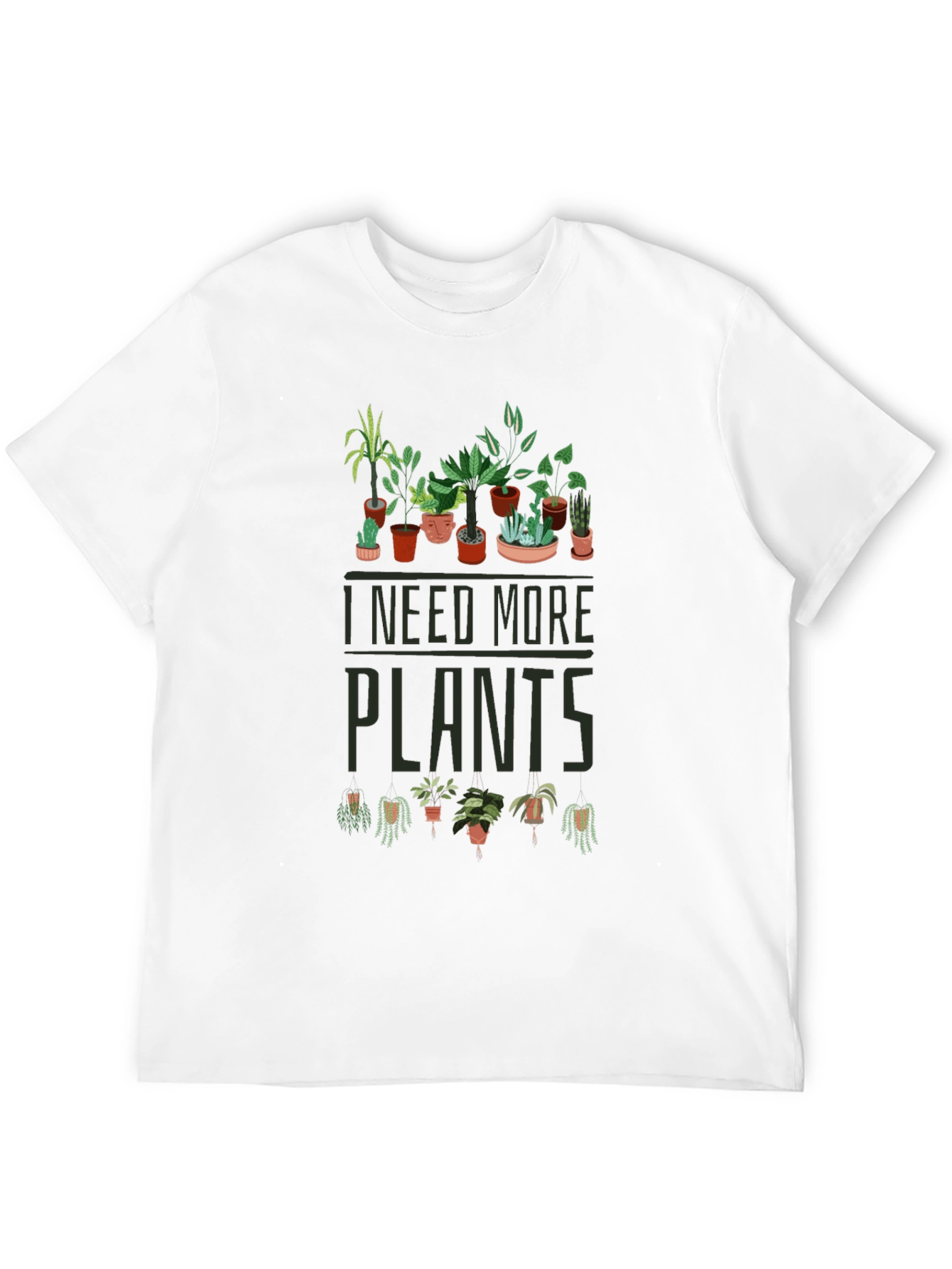 I Need More Plants T-Shirt - Black