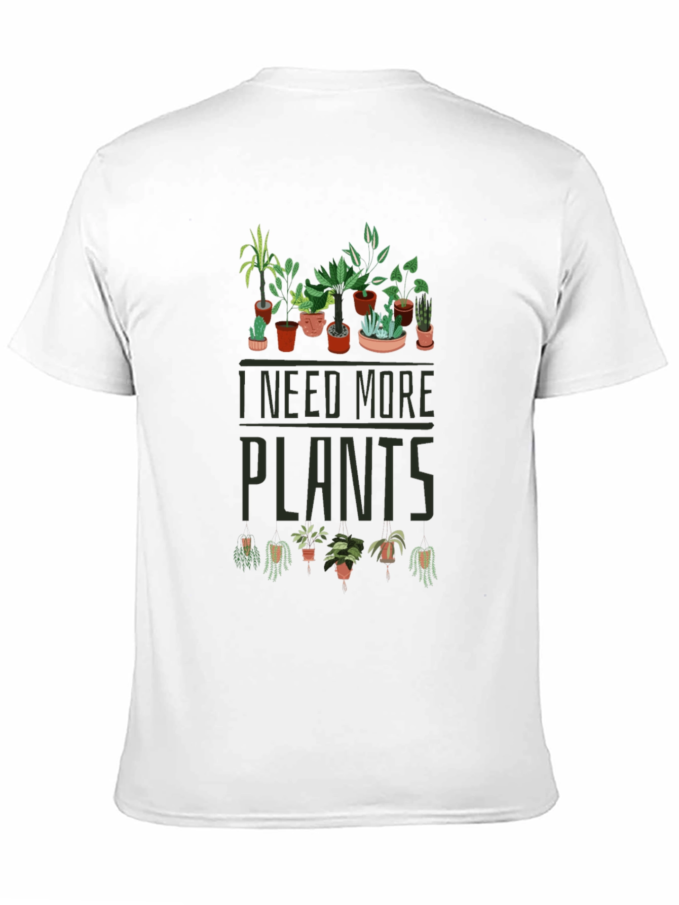 I Need More Plants T-Shirt - Black