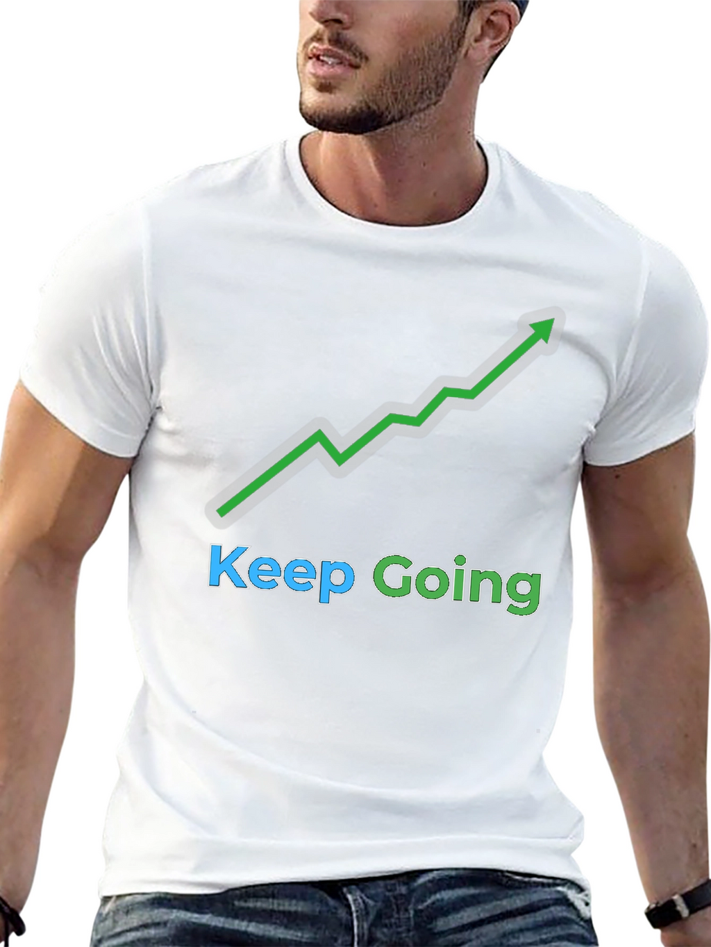 Keep Going Graphic Tee - Black Motivational T-Shirt