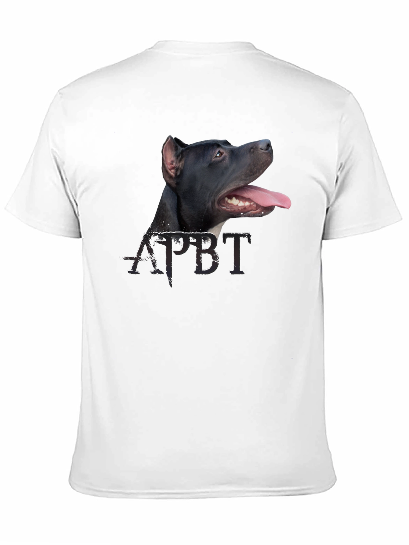 Cool Pitbull Dog Graphic Black T-Shirt