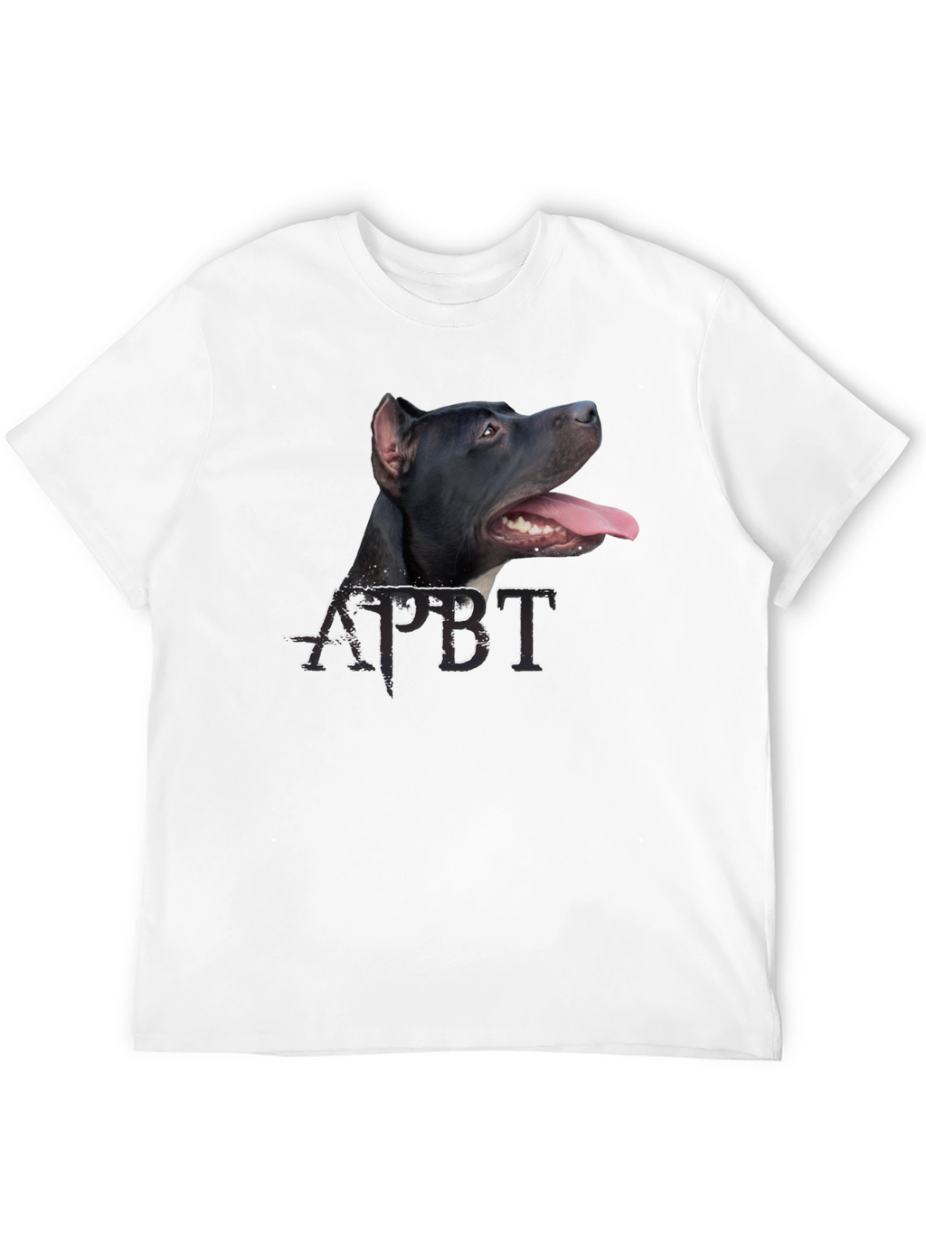 Cool Pitbull Dog Graphic Black T-Shirt
