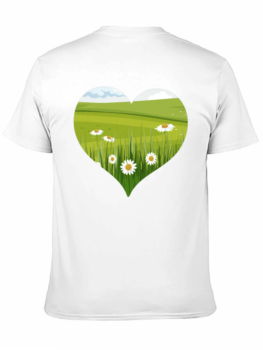 Heart Meadow Graphic Tee - Black Cotton T-Shirt