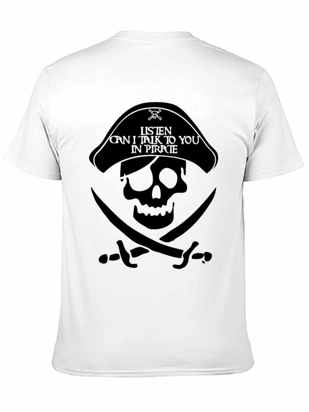 Pirate Skull Graphic T-Shirt - Black