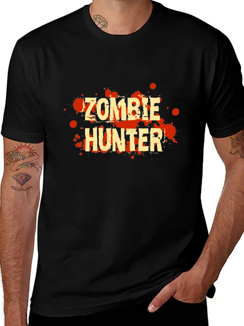Zombie Hunter T-Shirt - Black Graphic Tee