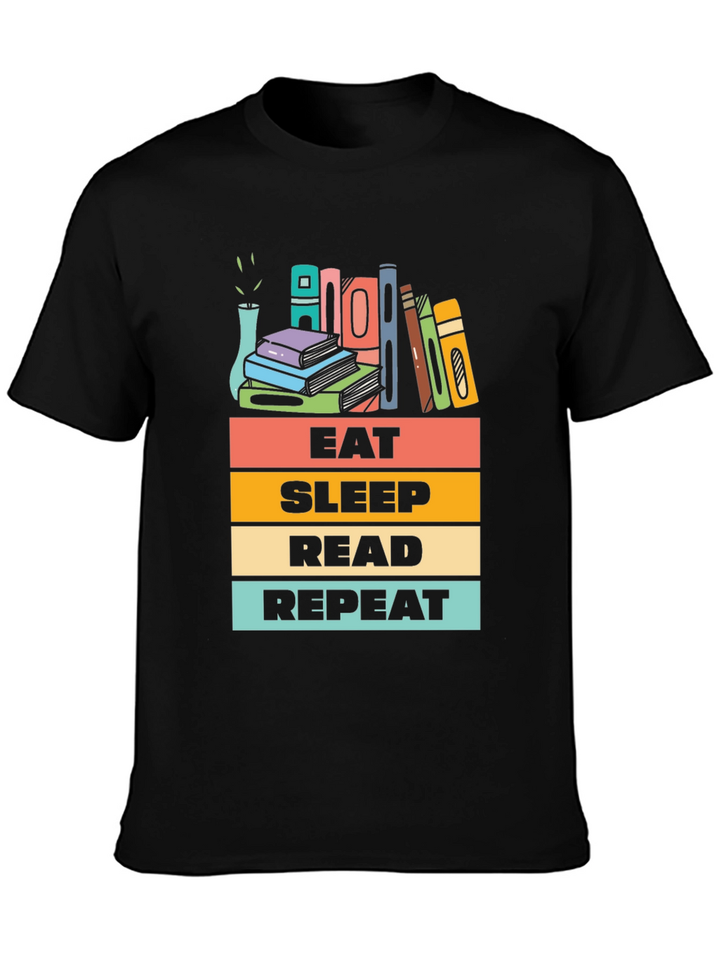 Eat Sleep Read Repeat Graphic T-Shirt