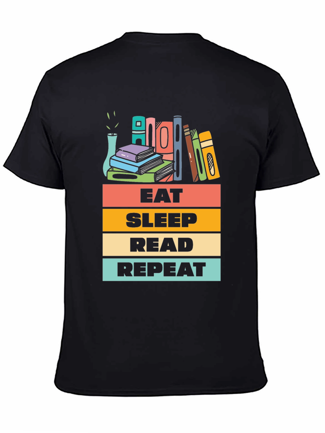 Eat Sleep Read Repeat Graphic T-Shirt