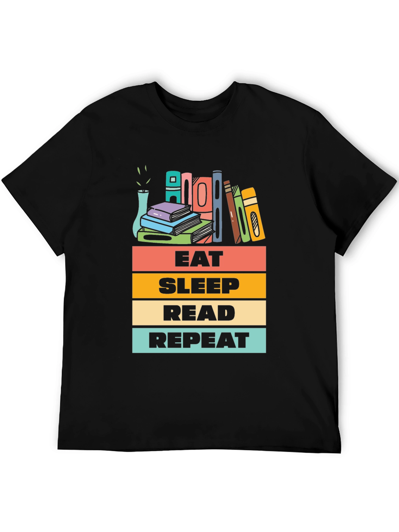Eat Sleep Read Repeat Graphic T-Shirt