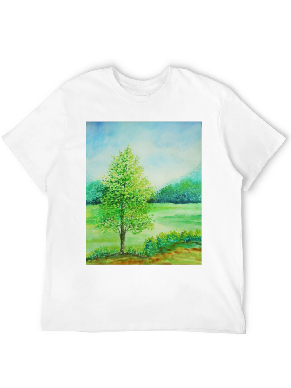 Nature Scene Graphic Tee - Black