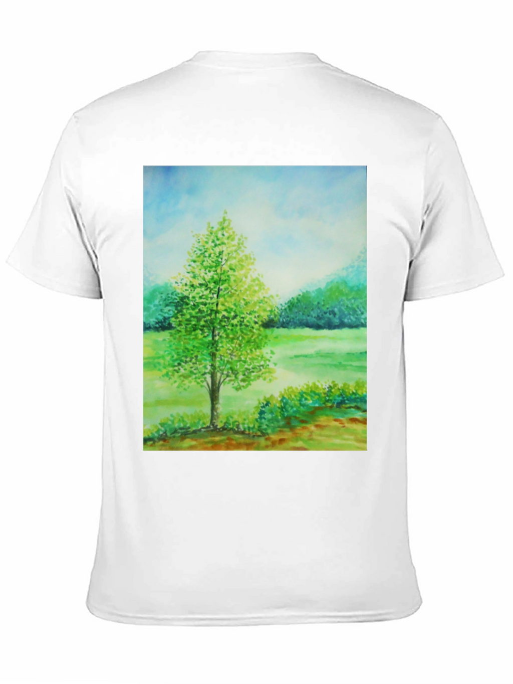 Nature Scene Graphic Tee - Black