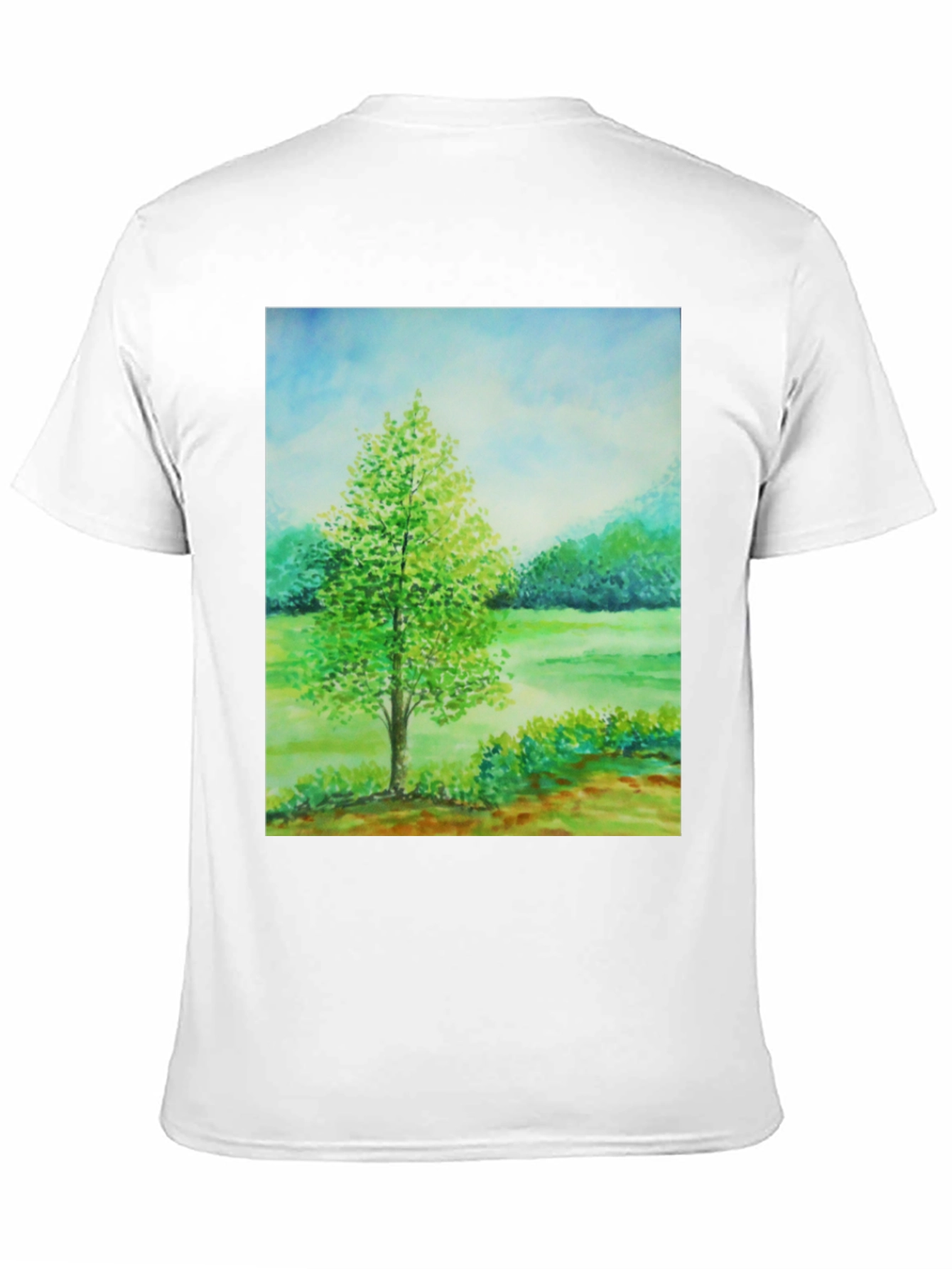 Nature Scene Graphic Tee - Black