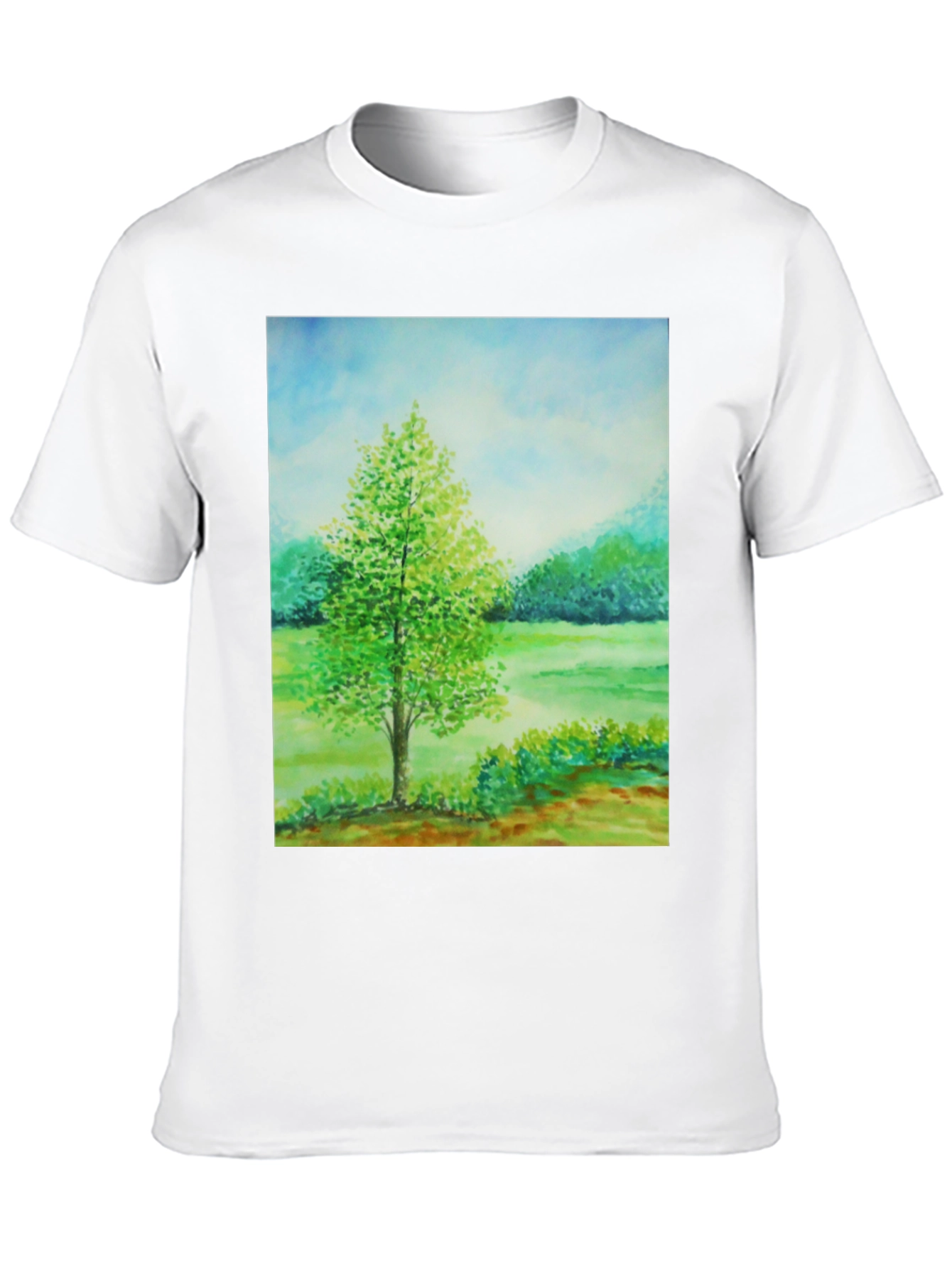 Nature Scene Graphic Tee - Black