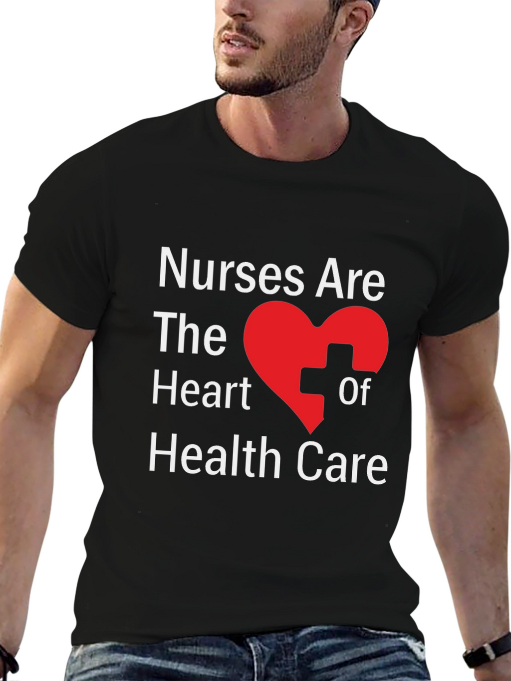 Nurses Are the Heart of Health Care Graphic T-Shirt