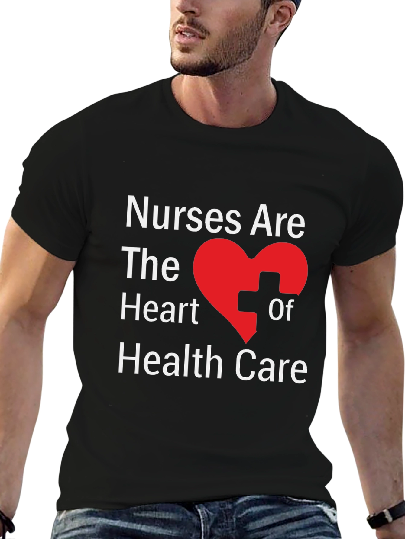 Nurses Are the Heart of Health Care Graphic T-Shirt